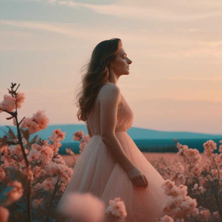 Euphoric Drift — woman in flower field